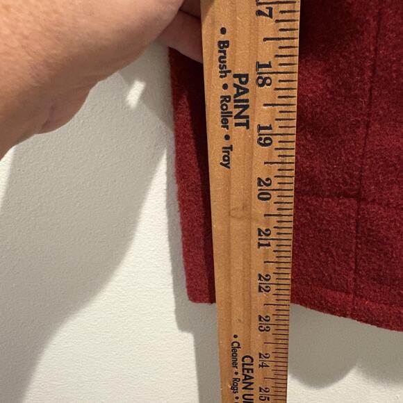 Gap Coat Womens XS Red Wool Blend Peacoat Double‎ Breasted Lined Pockets Short - Picture 10 of 12
